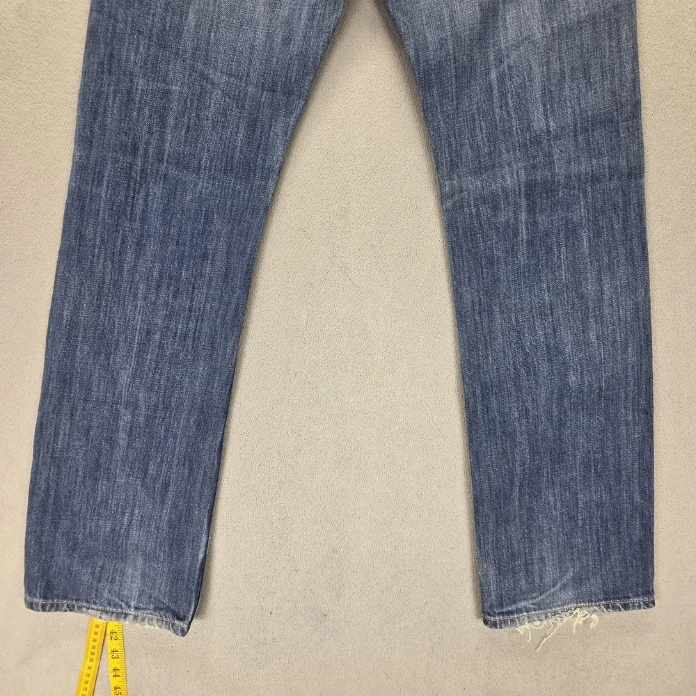 Diesel Jeans Mens 30x32 Blue Larkee Regular Straight Med Wash Button Fly 0074G